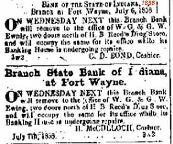 1858 Fort Wayne National Bank