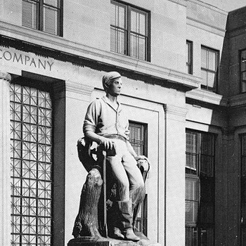 THIS FAMOUS STATUE GRACES THE ENTRANCE OF THE LINCOLN NATIONAL LIFE 