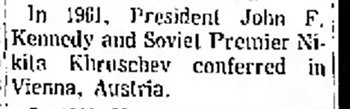 1961 JFK and Kruschev